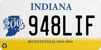 IN license plate 948LIF