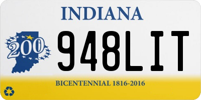 IN license plate 948LIT