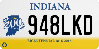 IN license plate 948LKD