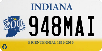 IN license plate 948MAI