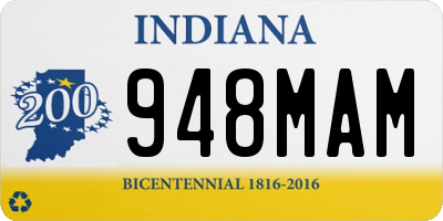 IN license plate 948MAM