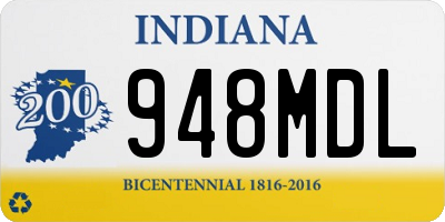 IN license plate 948MDL