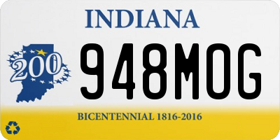 IN license plate 948MOG