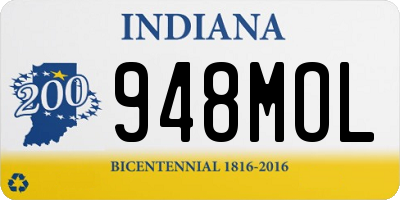IN license plate 948MOL