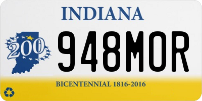 IN license plate 948MOR