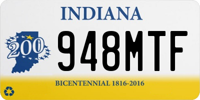 IN license plate 948MTF