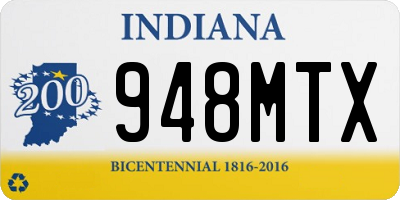 IN license plate 948MTX