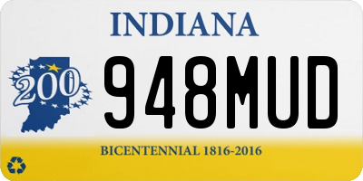 IN license plate 948MUD