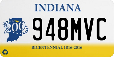 IN license plate 948MVC