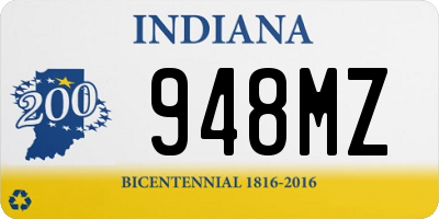 IN license plate 948MZ