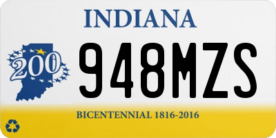 IN license plate 948MZS