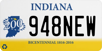IN license plate 948NEW