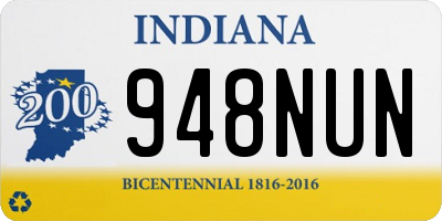 IN license plate 948NUN