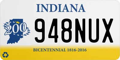 IN license plate 948NUX