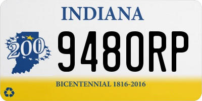 IN license plate 948ORP