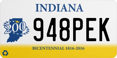 IN license plate 948PEK