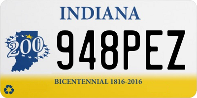 IN license plate 948PEZ