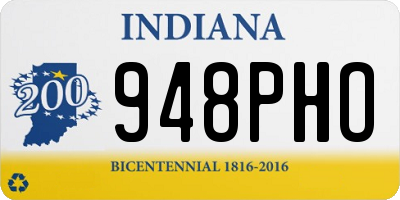 IN license plate 948PHO