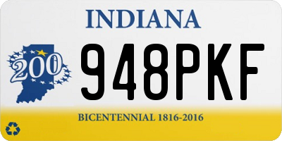 IN license plate 948PKF