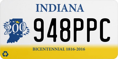 IN license plate 948PPC