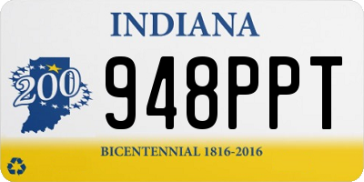 IN license plate 948PPT