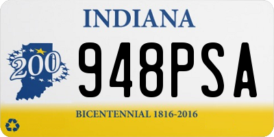 IN license plate 948PSA