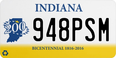 IN license plate 948PSM