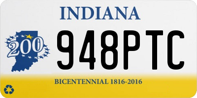 IN license plate 948PTC