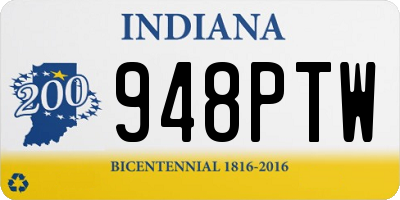 IN license plate 948PTW