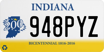 IN license plate 948PYZ