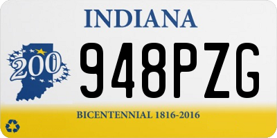 IN license plate 948PZG