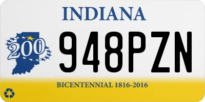 IN license plate 948PZN