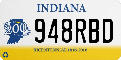 IN license plate 948RBD