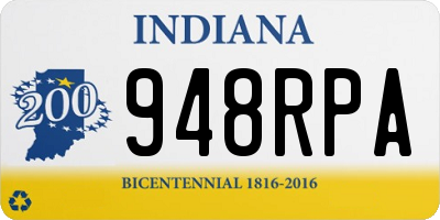 IN license plate 948RPA