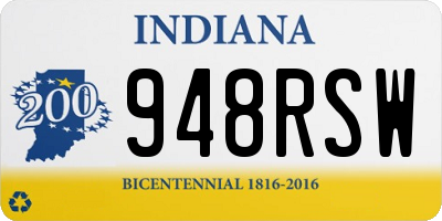 IN license plate 948RSW