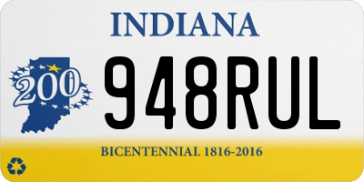 IN license plate 948RUL