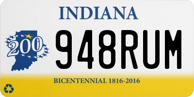 IN license plate 948RUM