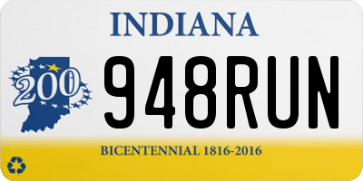 IN license plate 948RUN
