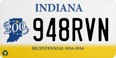 IN license plate 948RVN