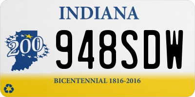 IN license plate 948SDW