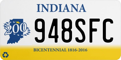 IN license plate 948SFC