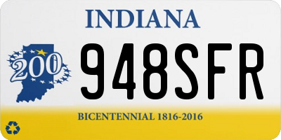 IN license plate 948SFR