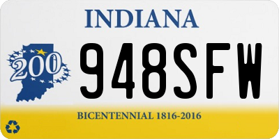 IN license plate 948SFW