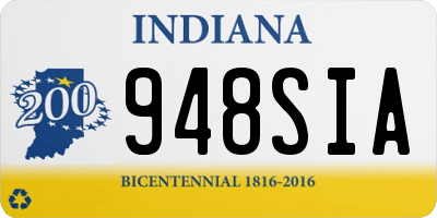 IN license plate 948SIA