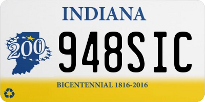 IN license plate 948SIC