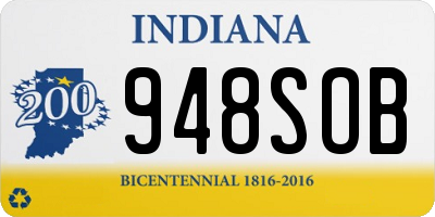 IN license plate 948SOB