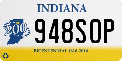 IN license plate 948SOP