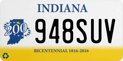 IN license plate 948SUV