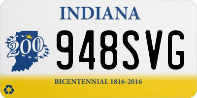 IN license plate 948SVG
