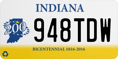 IN license plate 948TDW
